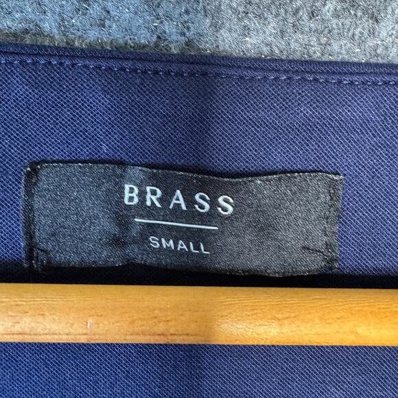 Brass Dress Womens‎ Small Navy Blue Ponte Stretch Pullover Pockets Minimalist - Picture 3 of 10